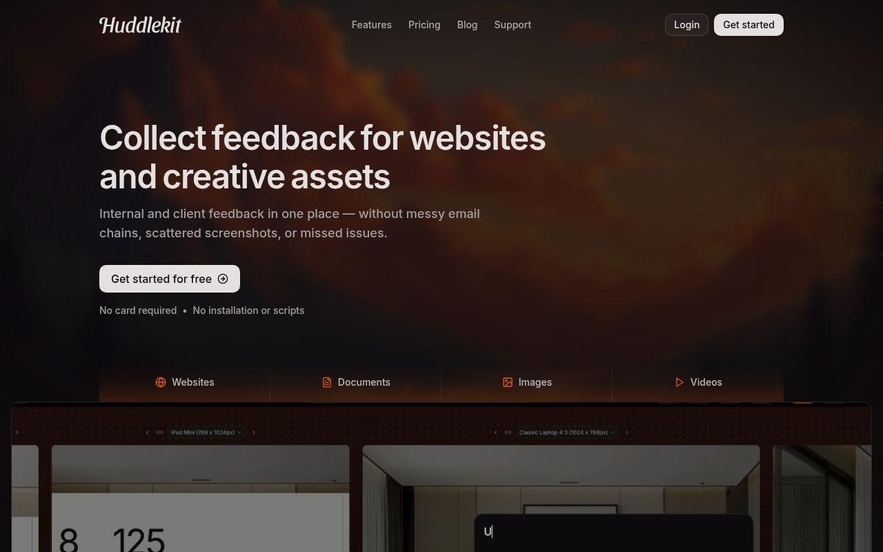 Huddlekit screenshot